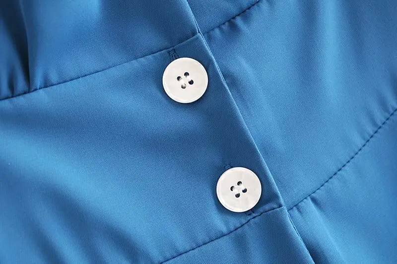 Женское винтажное мини-платье Bazaleas белое платье с отложным воротником и синими