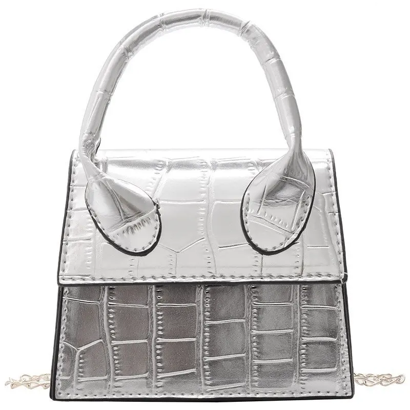 

New Ladies Personality Mini Messenger Bag Crocodile Pattern Fashion Purses and Handbags for Kids Girl Chain Shoulder Bag BE06042