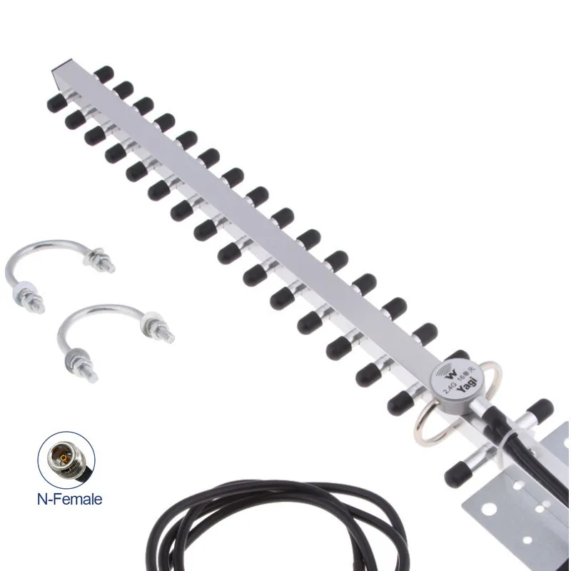 

Антенна Yagi 2,4 г 25dBi, внешний усилитель с высоким коэффициентом усиления, Wi-Fi, для улицы, усилитель направления, модем 1,5 м