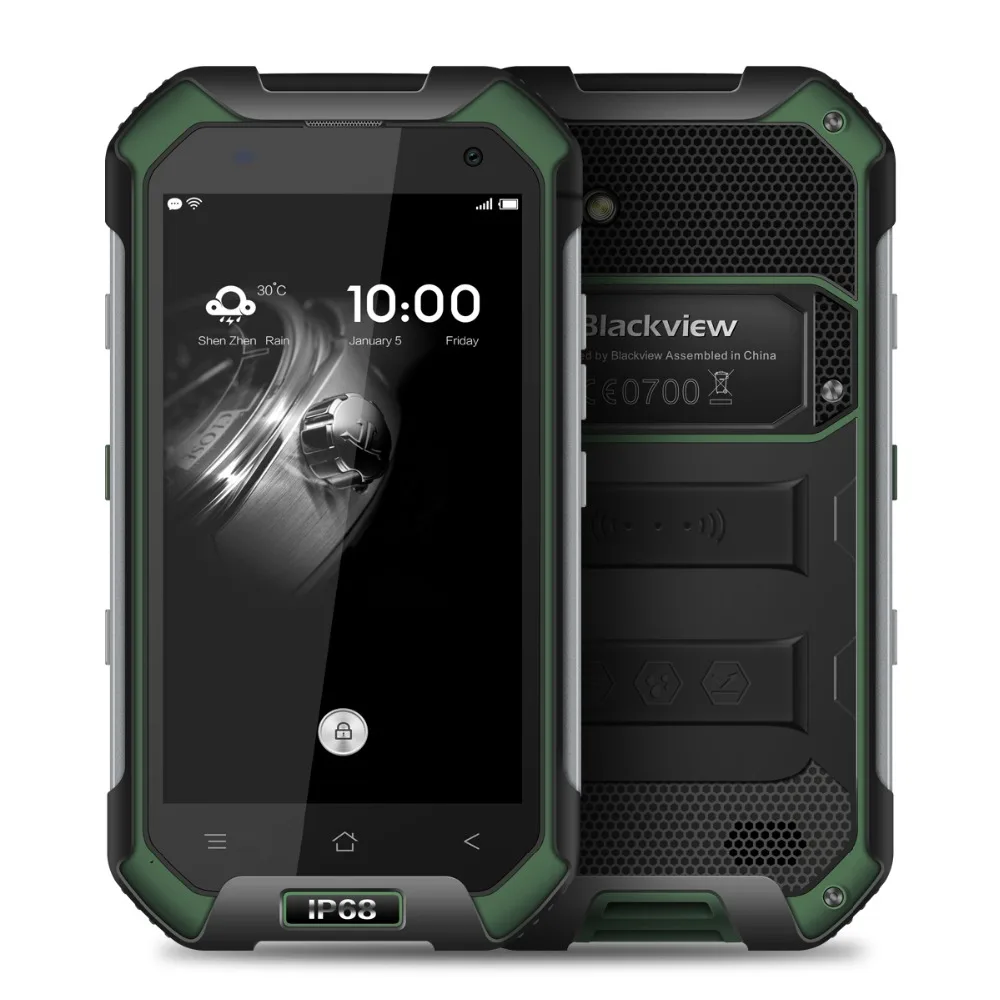 green Blackview BV6000S Original 4.7" IP68 Waterproof Rugged Mobile Phone 2GB+16GB 13.0MP 4500mAh Dual SIM 4G Tough Outdoor Smartphone - Цвет: green