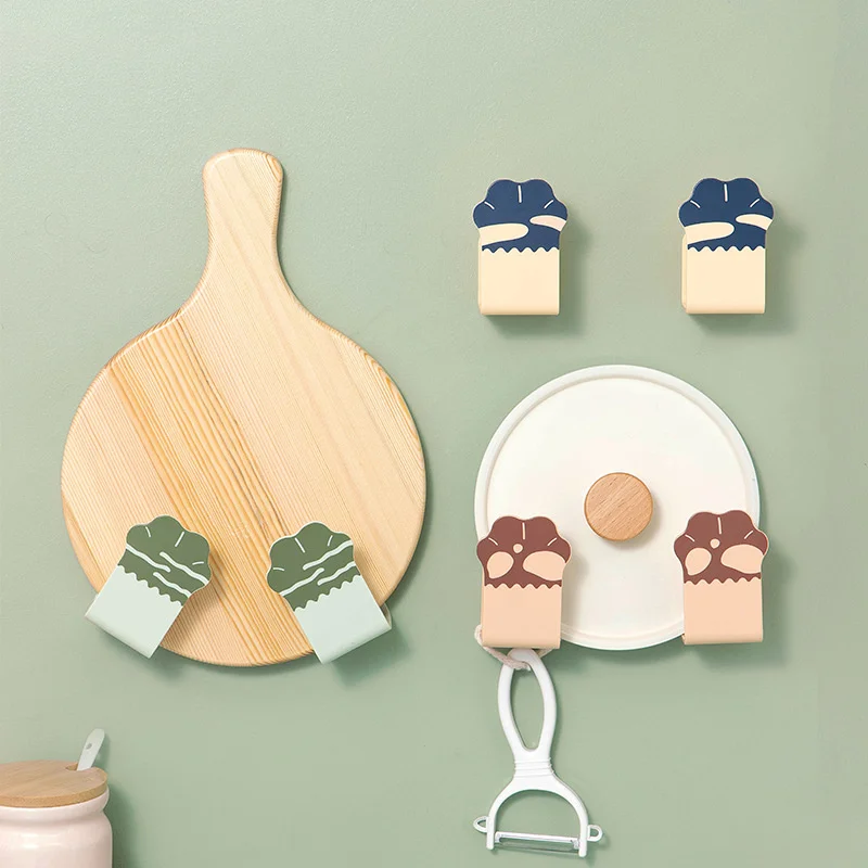 

Creative Wall Hanging Pot Cover Rack No Punching Kitchen Organizer Chopping Board Storage Shelf