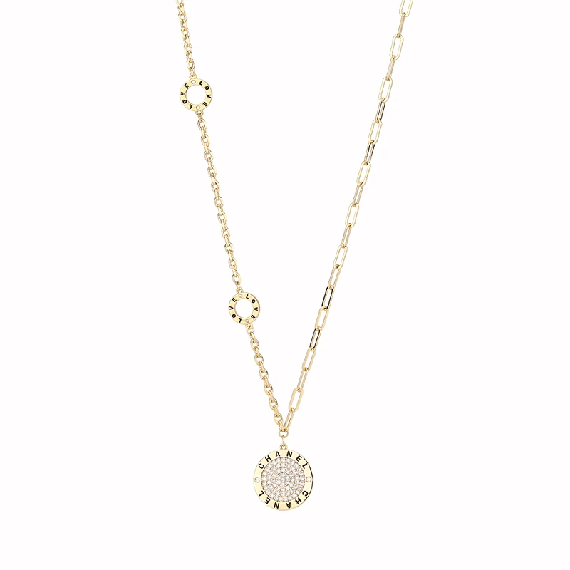 

Модное ожерелье с покрытием 24-каратным золотом, регулируемый Фианит, высокое качество, модные ювелирные изделия, оптовая продажа