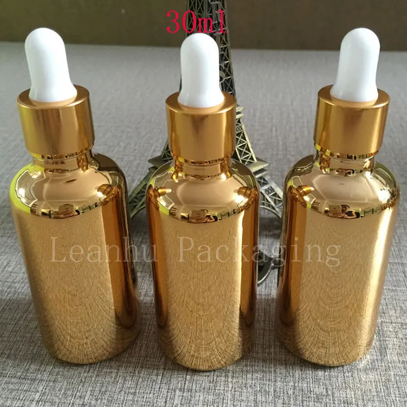 

50pcs 30ml Empty Silver Essential Oil Glass Bottle With Dropper 30cc Small Glass Vial Dropper Container Glass Dropper Container