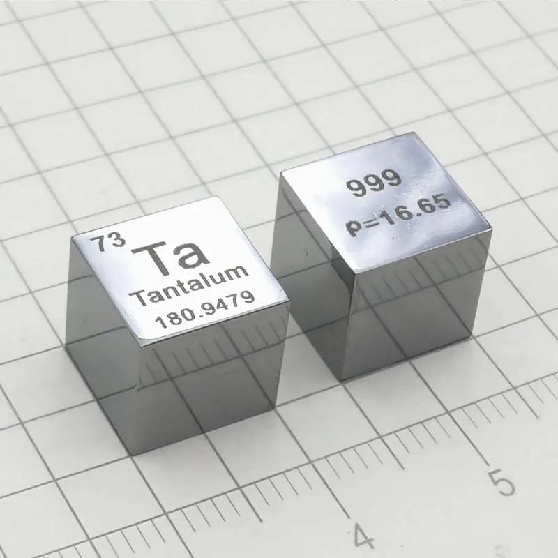 Кубик калибра 10 мм Ta кубический периодический стол кубик 99.9% чистый тантал