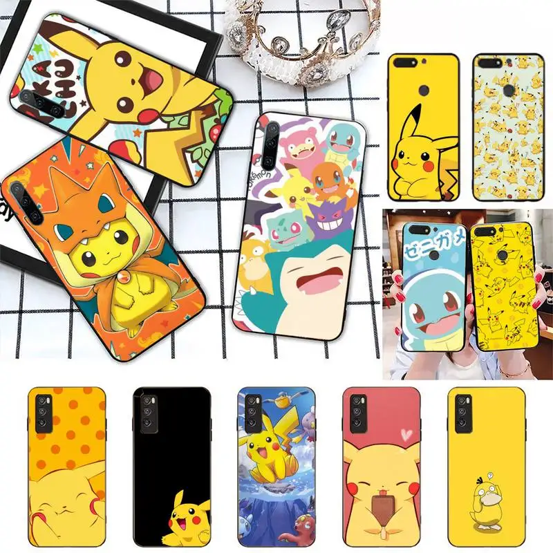 

Cartoon Design-Pikach Phone Case Ultra Thin Luxury Case For Huawei Honor 10i 20i 8 Pro 9 10 20 Lite 30 Pro Back Coque