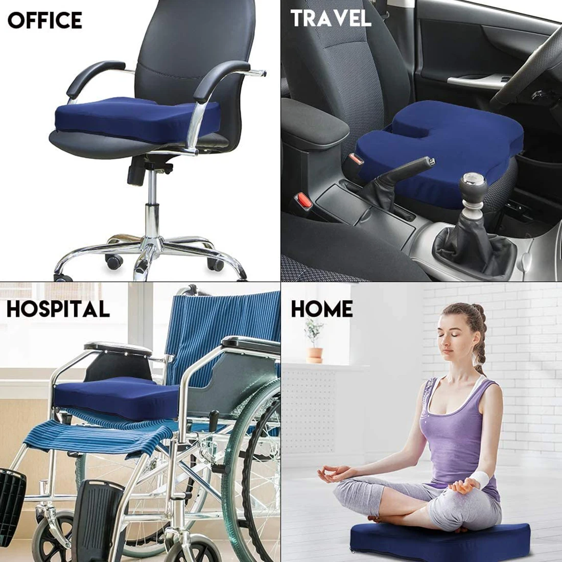 売る カーシートクッションマット尾骨整形外科低反発椅子マッサージマットスローリバウンドウエストサポートオフィス健康