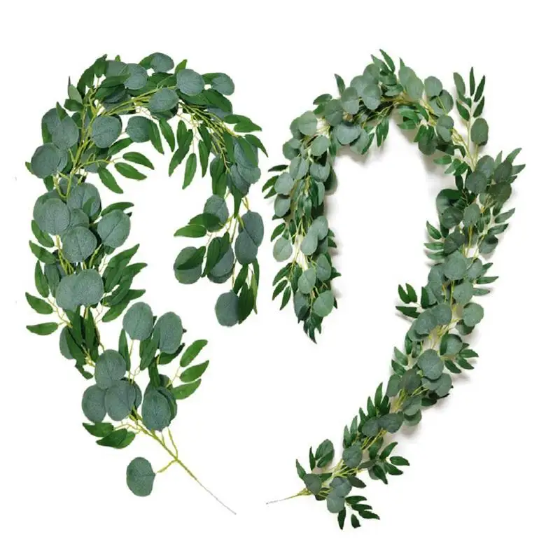 Имитация эвкалипта ивы листья из ротанга Водонепроницаемая искусственная