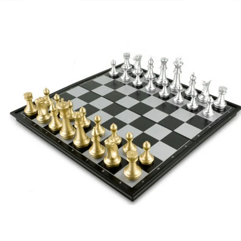 

Folding Creativity Checkers Portable Travel Plastic Borad Garden Chess Pawn Metal Game Special Xadrez Jogo Family Games EK50QL