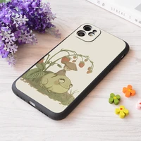 for iphone mushy and froggy print soft matt apple case