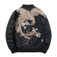 winter padded bomber jacket men women phoenix embroidery hip hop japan baseball coat sukajan streetwear 2022 yokosuka