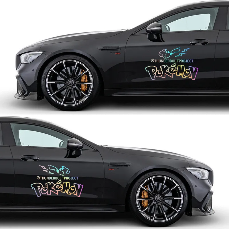 1 шт. Аниме Покемон автомобиль наклейка Kawaii Pikachu наклейки с персонажами из