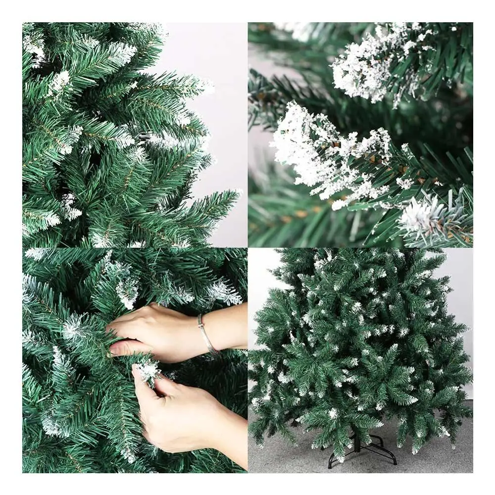 OurWarm 6 футов поддельная искусственная Флокированная Рождественская елка со