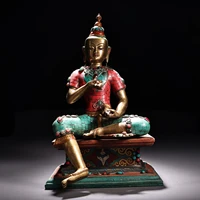 14 tibetan temple collection old bronze mosaic gem outline in gold vajrasattva buddha terrace sitting buddha town house exorcis