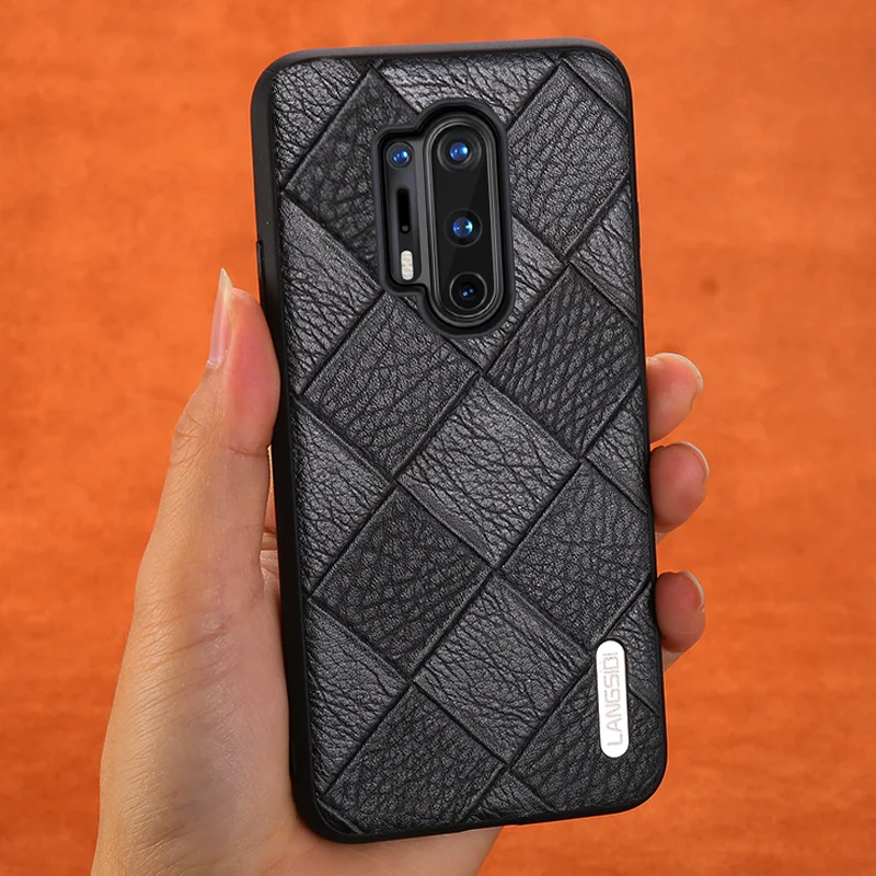 Чехол для телефона из натуральной воловьей кожи Oneplus 8 9 10 Pro 10R Ace 9rt 9R 8T 7 ромба чехол