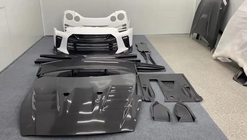 

Top secret rear spoiler wing for GTR35 GT-R35 trunk LED wing led spoiler perfect fitment