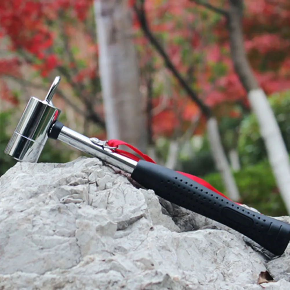 

Outdoor Hammer Steel Chrome Plating Multi-function Peg Hammers Camping Tent Hook Hammer Camping Necessary Hand Tools