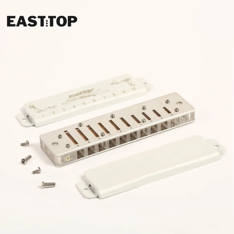 EASTTOP T008L профессиональная гармоника с 10 отверстиями диатоническая прозрачная
