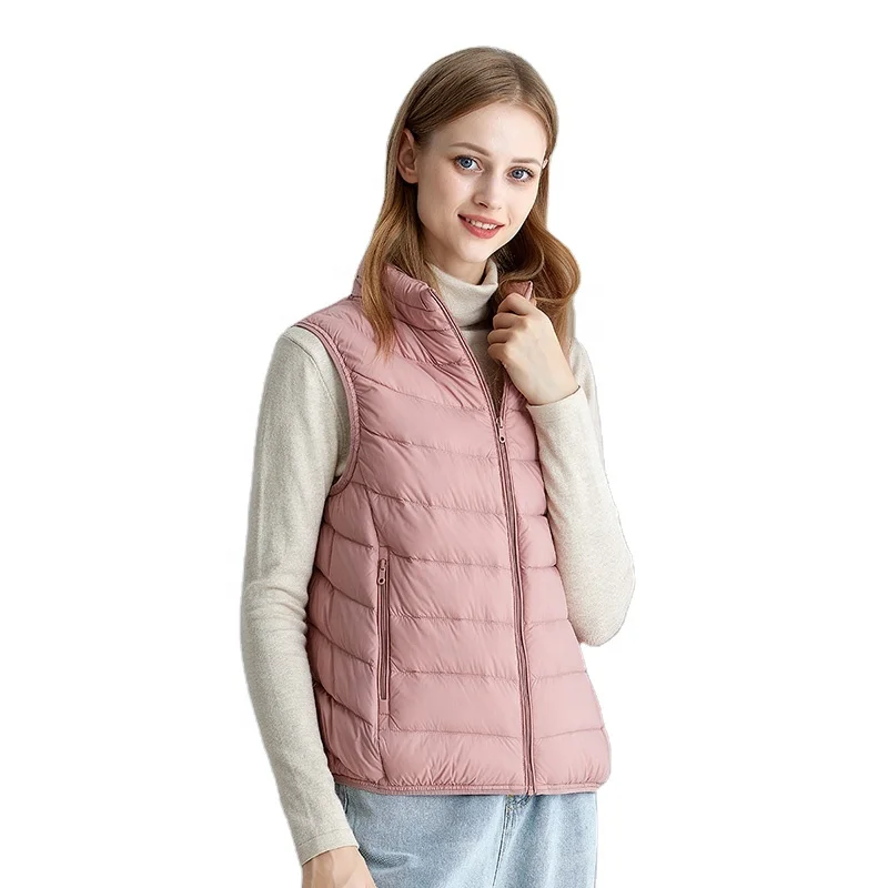 

[TANBOER-TB200008]Professional factory sleeveless custom winter down puffer vest for women
