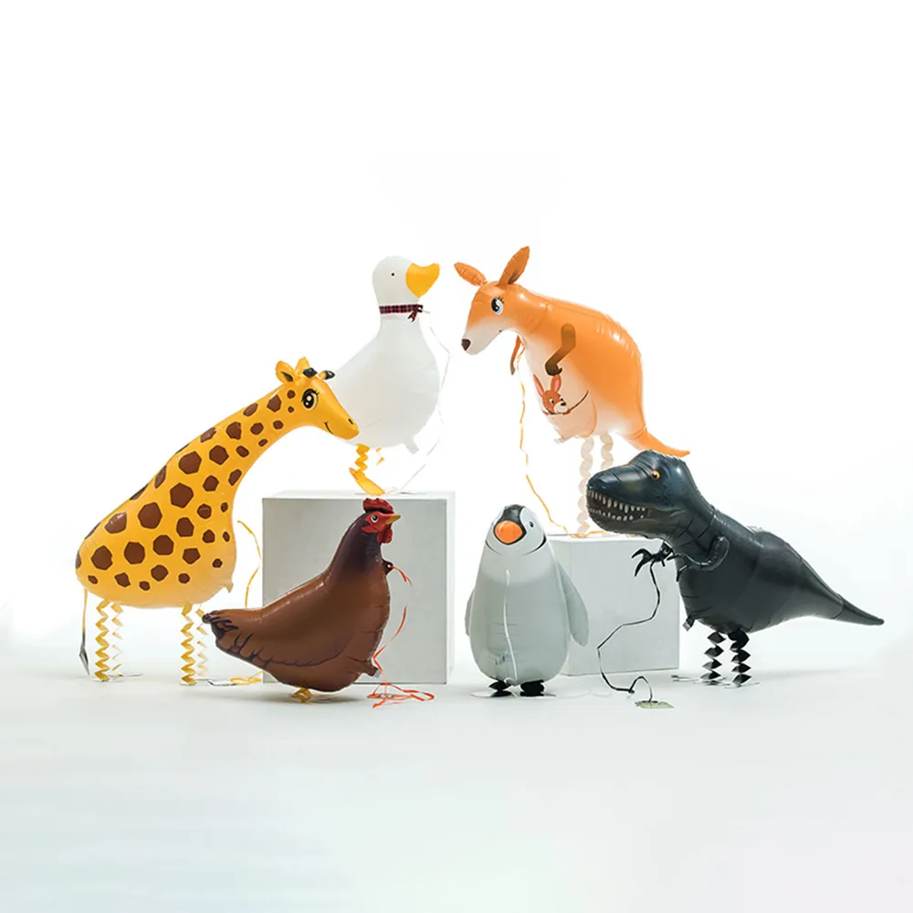 

Walking Animal Helium Balloons Cute Cat Dog Panda Dinosaur Tiger Pet Air Ballons Birthday Party Decorations Kids and Adult Globo