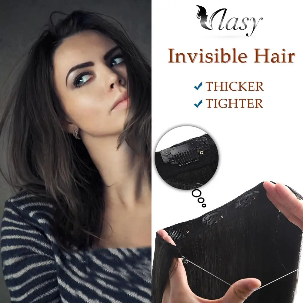 Vlasy 20 ''Remy Halo зажимы для волос искусственные человеческие волосы наращивания