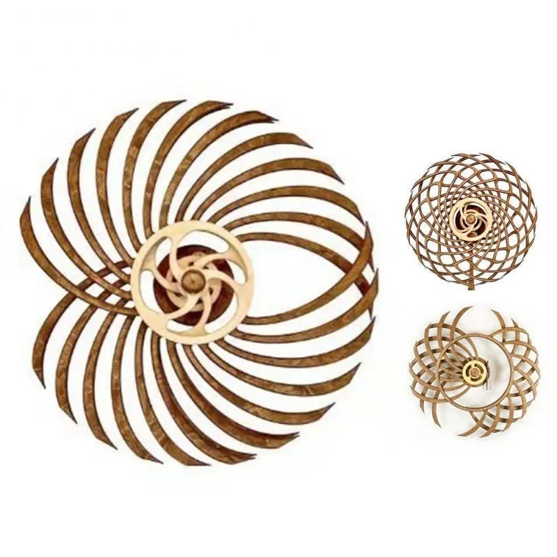 

Wooden Ornaments 3D Rotating Kinetic Ornaments A Energy Sculpture Wood Windmill Rotating Wall Decorative Art Creative Home Decor