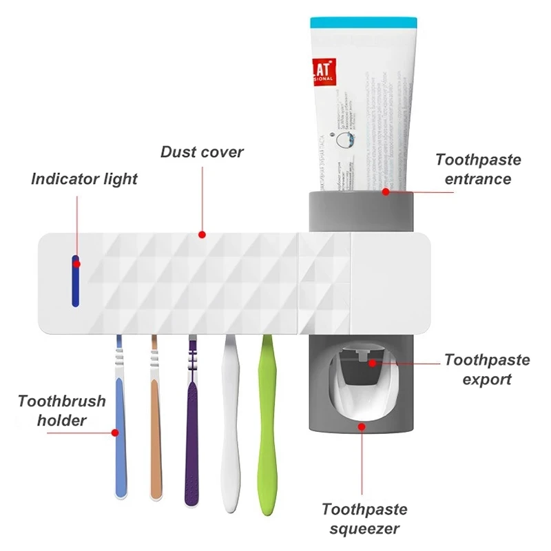3 в 1 автоматический УФ стерилизатор зубных щеток|Держатели для щеток и пасты| |