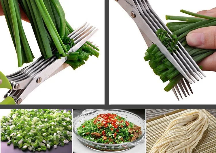 Горячая Распродажа Многофункциональные кухонные ножи 5-слойные специи