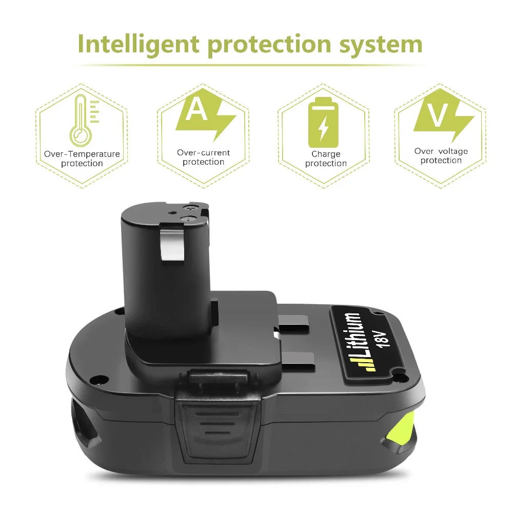 Bonacell 2500 мА/ч, Перезаряжаемые Батарея Замена батарей Li-Ion Батарея для Ryobi P104 P105 P103 P107 P731 P740 P741 P780 P813 L50
