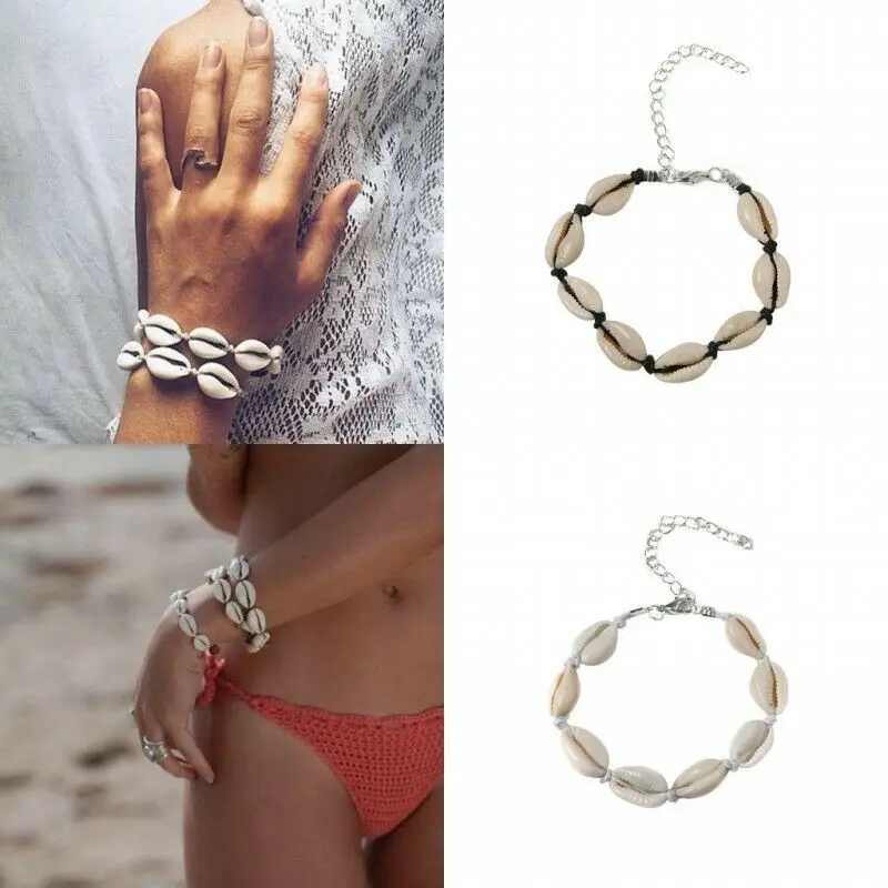 Плетеная веревка ручной работы ожерелье из натуральных ракушек богемная мода