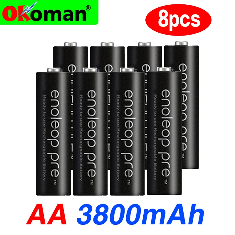 8 шт. батарея Первичная aa Pro AA 3800 MAH 1 2 V Ni MH игрушка фонарик перегретая