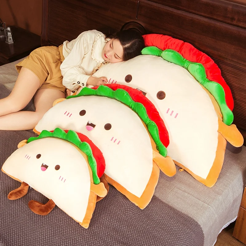 

New Cute Cartoon Plush Hamburger Toy Stuffed Food Bread Pillow Sofa Chair Bed Decoration Cushion Kids Toys Girl Birthday Gift