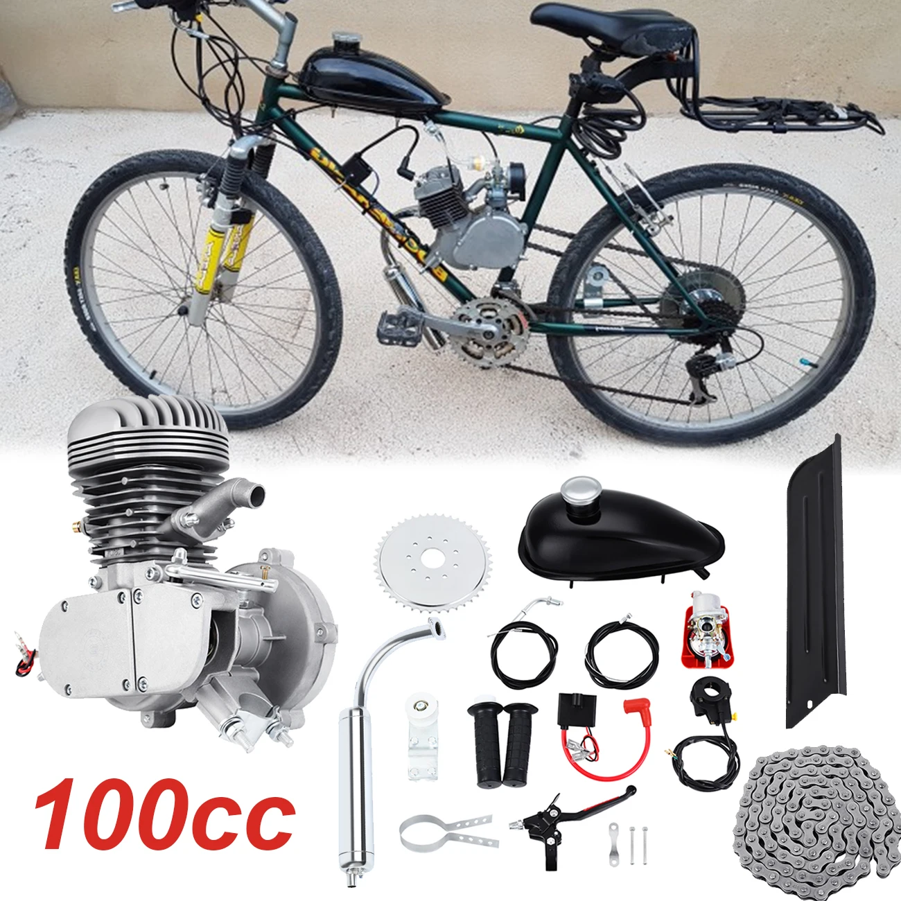 

Samger 50/80/100CC Bicycle Gasoline Engine Kit 2 Stroke Pocket Bike Engine For DIY Electric Bicycle Complete Engine from RU/EU