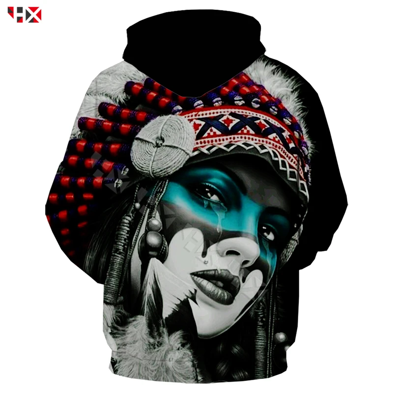 

Indians Hoodies Men Women 3D Printed Harajuku Indians Beautys Hoodie Jogging Sweatshirt Casual Streetwear Pullovers S503