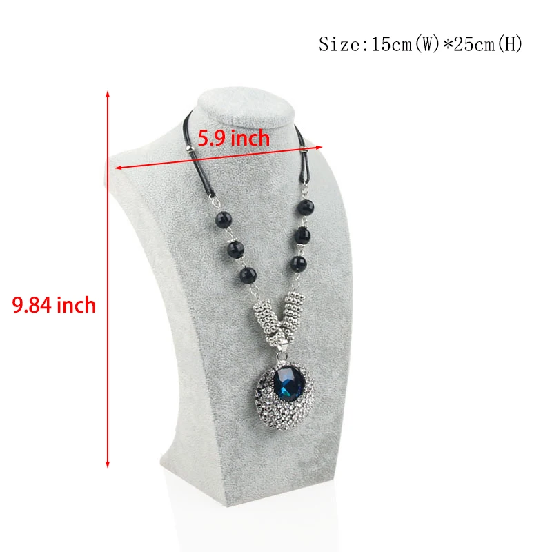 Серый бархатный держатель для ювелирных изделий стойка демонстрации цепочек