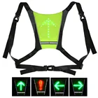 Уличный светодиодный велосипедный фонарь с зарядкой от USB, велосипедный жилет с указателем направления, светоотражающий рюкзак, мигающий пульт дистанционного управления