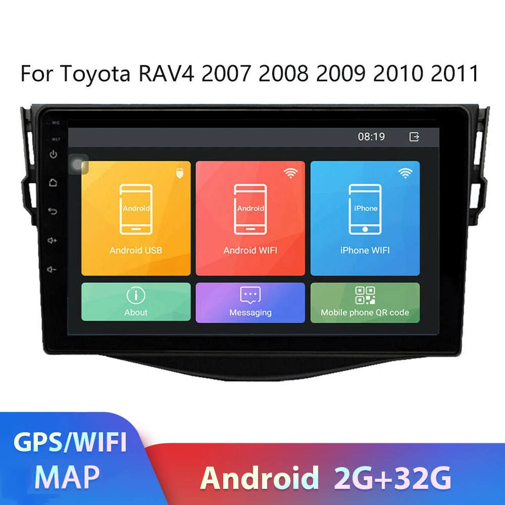 Автомагнитола на Android 10 1 без dvd с GPS-навигацией для Toyota RAV4 2007-2011 2din мультимедийный