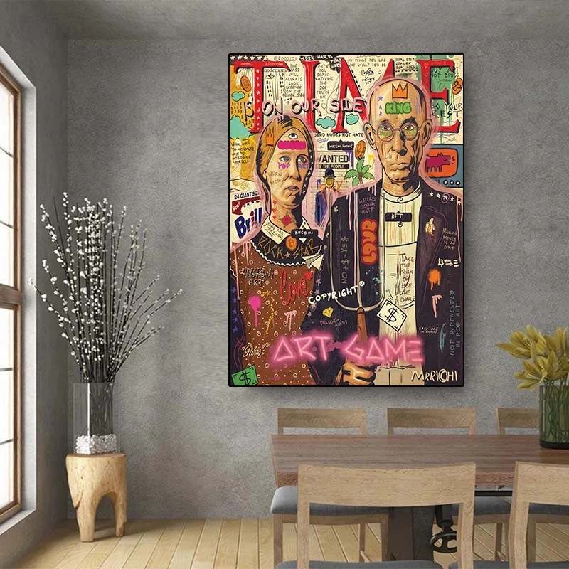 Ретро американская Готическая фигурка художественные картины на холсте постеры