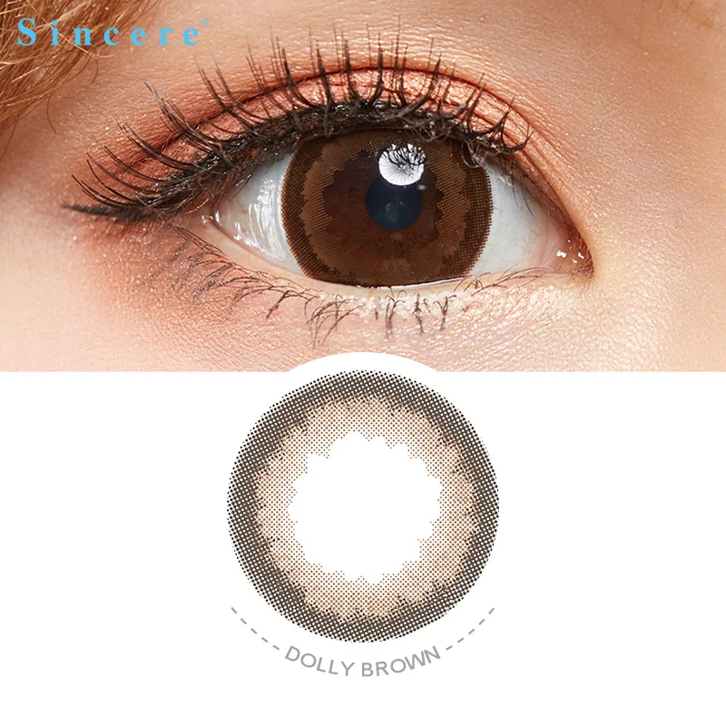 

Sincere vision FAIRY 1day contact lens BIG Beautifu Colored Contact Lenses for eyes 6pcs/box Dolly Brown Contact Lenses