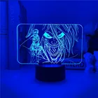 Акриловый 3d светодиодный ночсветильник, фигурка Эрена йегера, украшение для спальни, ночсветильник, дропшиппинг, лампа с батарейным питанием, Атака Титанов, подарок