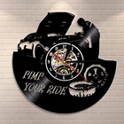 Pimp Your Ride Quote, Motto Sign, настенные художественные Современные часы, виниловая запись, настенные часы, винтажные гаражные услуги, ремонт, декоративные часы