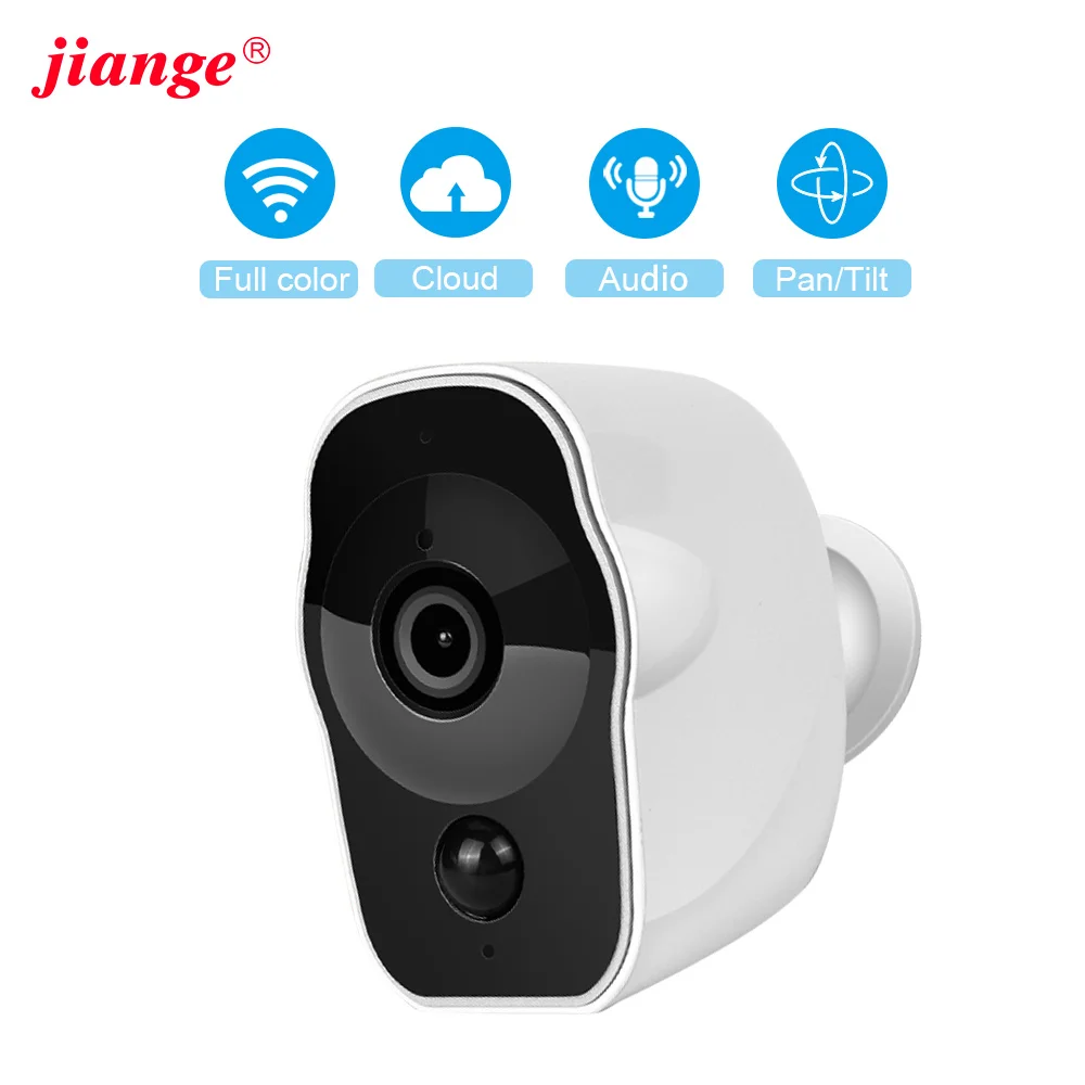 Jiange IP камера 1080p HD батарея Wi-Fi беспроводная наблюдения 2.0MP Домашняя безопасность