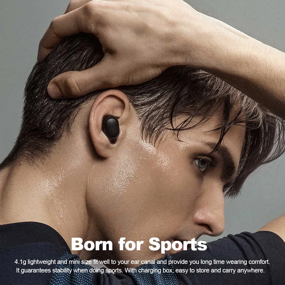Xiaomi Redmi Airdots Basic Bluetooth наушники BT5.0 TWS наушники настоящие беспроводные наушники стерео гарнитура с шумоподавлением с микрофоном