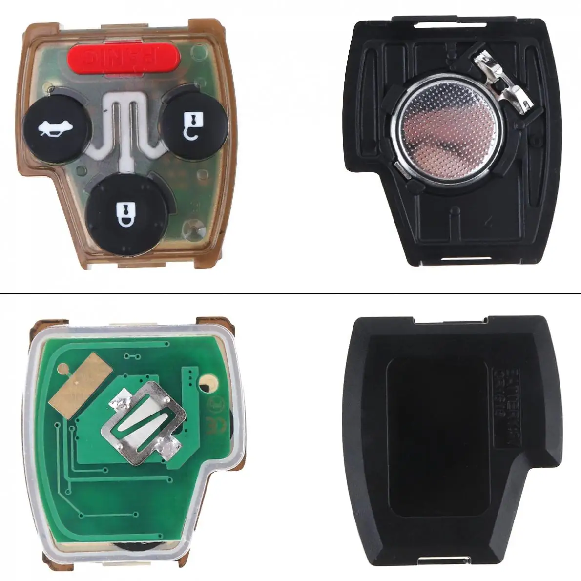 2pcs/lot 4 Button Keyless Entry Remote Car Key Fob Shell Clicker with Chip Uncut Blade for 2003 2004 2005 2006 2007 Honda Accord |