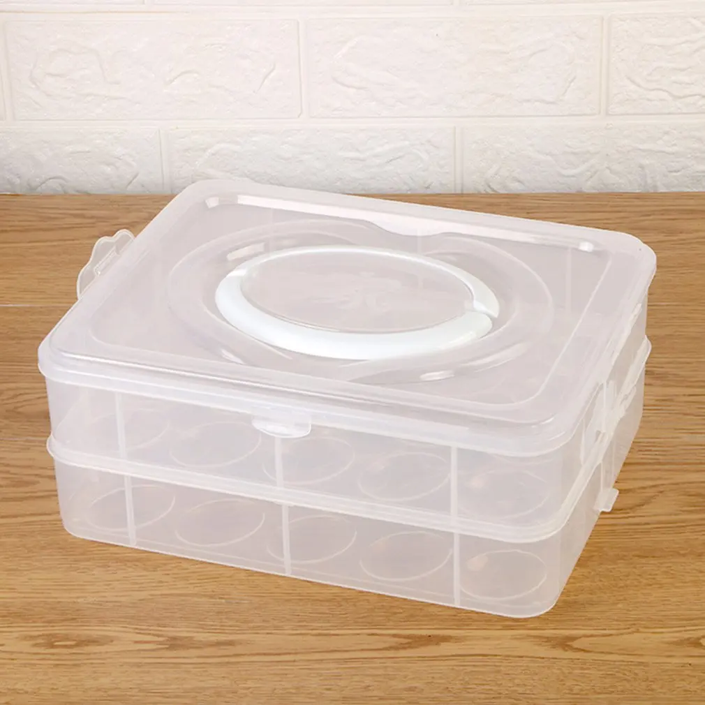 

20 Grids Egg Storage Box Container Portable Plastic Egg Holder Refrigerator Food Eggs Box Organizer Case Kitchen Gadgets Tools