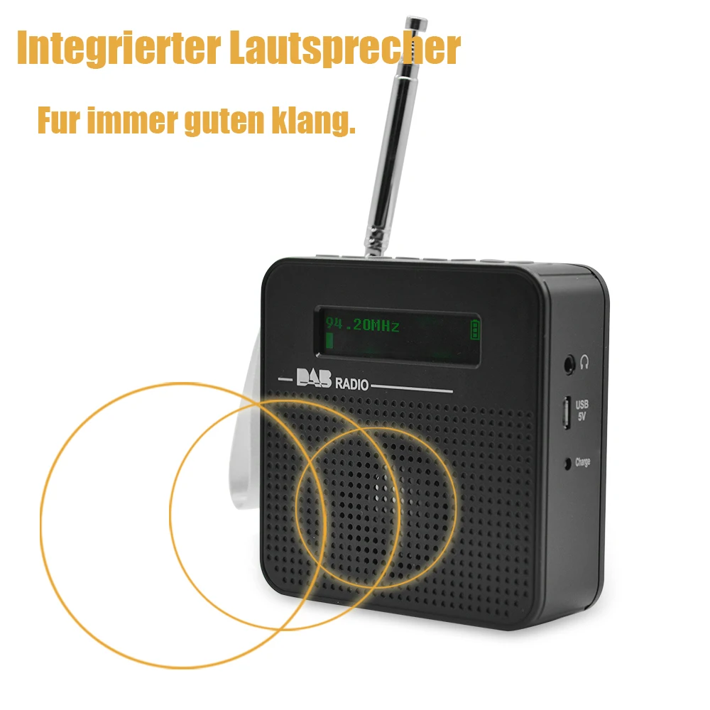 Мини DAB/DAB + цифровой FM AC/DC радио Bluetooth портативное беспроводное Функция сна