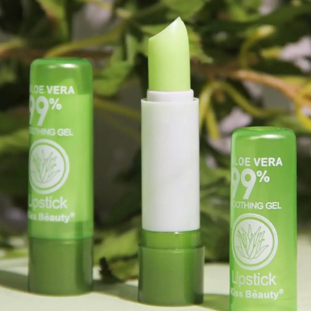 

1pc Moisture Lip Balm Long-lasting Natural Aloe Vera Lipstick Color Mood Changing Long Lasting Moisturizing Anti Aging Lipstick