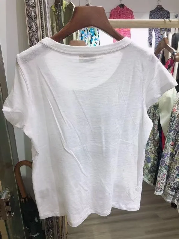 

Women T-shirt 2021 Summer New Hot Diamond Love T-shirt for Women