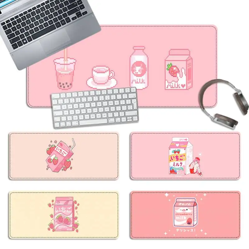 

40x90cm Cute Japanese Strawberry Milk Mouse Pad Gaming MousePad Large Big Mouse Mat Desktop Mat Computer Mouse pad For Overwatch