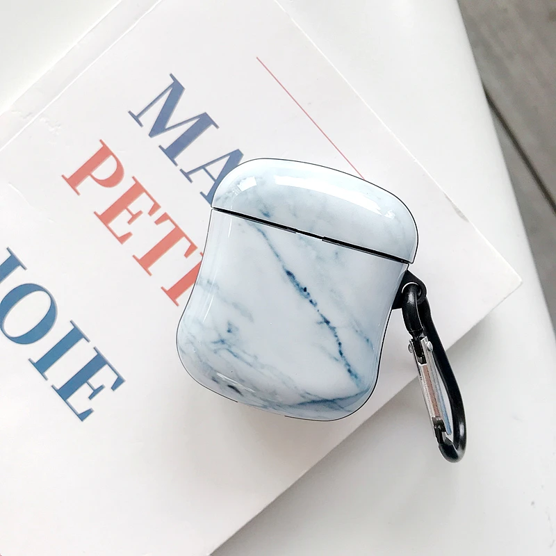 Модный мраморный узор для Airpods 2/1 чехол Роскошный силиконовый Bluetooth защитный чехол для наушников для Air pods чехол мягкий чехол - Цвет: XH045