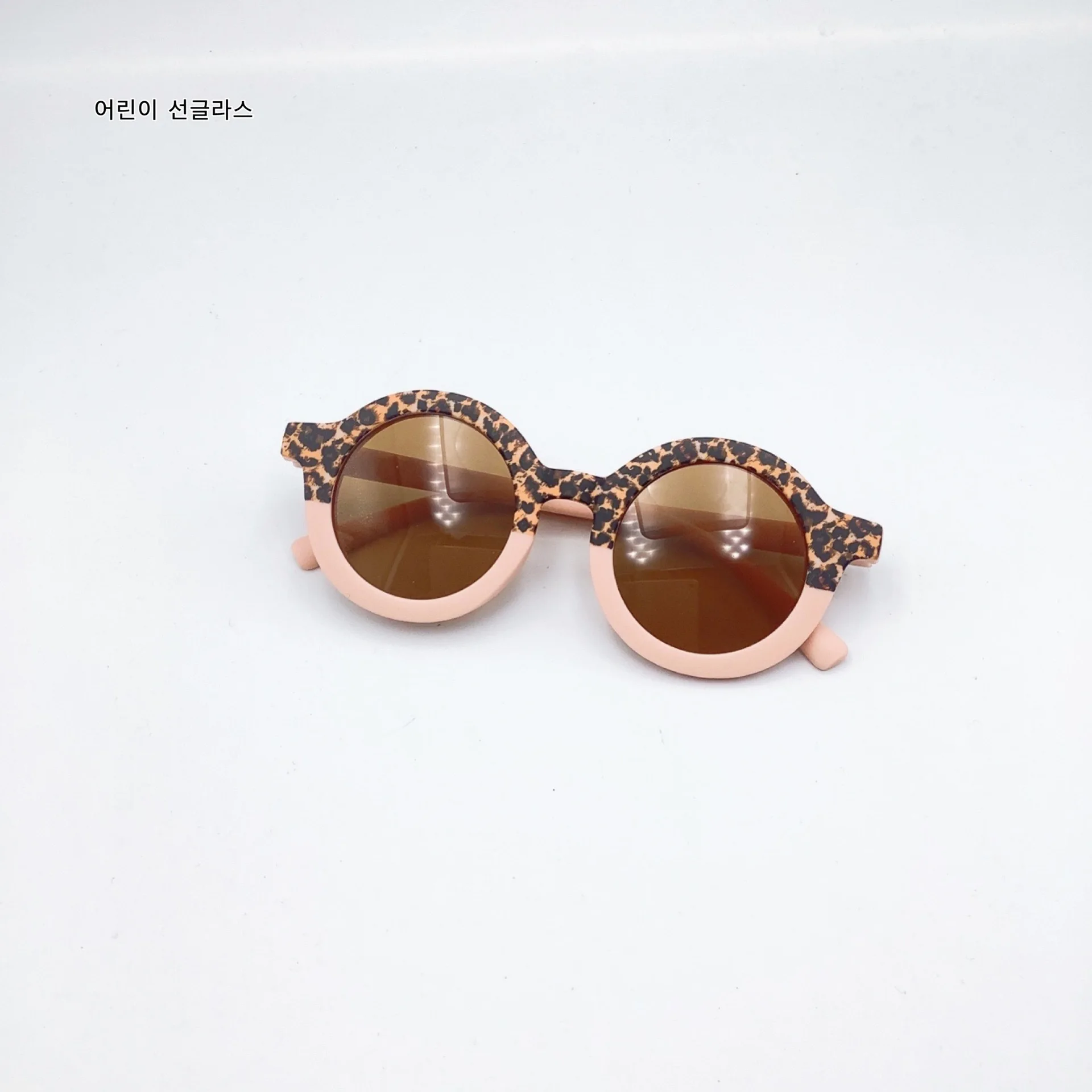Cute Children Boy Girl Sunglasses 2022 Vintage Kids Leopard Double Color Round Shape UV400 Protection Classic | Детская одежда и